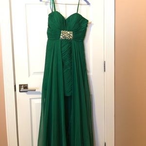 High low Mac Duggal formal dress